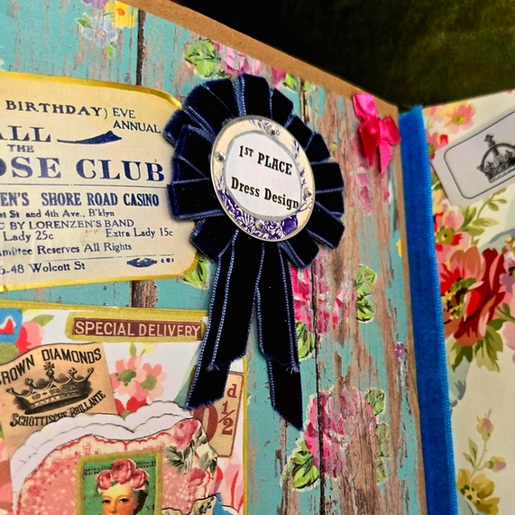 Fashion inspired OOAK album paper bag vintage Queen of the ball 👸 👑 - Picture 10 of 16